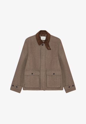 Les Deux, MELANGE WOOL JACKET - Κλασικό παλτό - dark sand melange