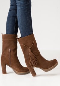 Unisa High heeled boots - cognac