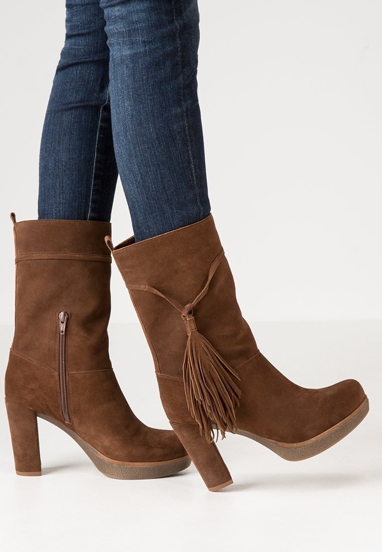 Unisa High heeled boots - cognac