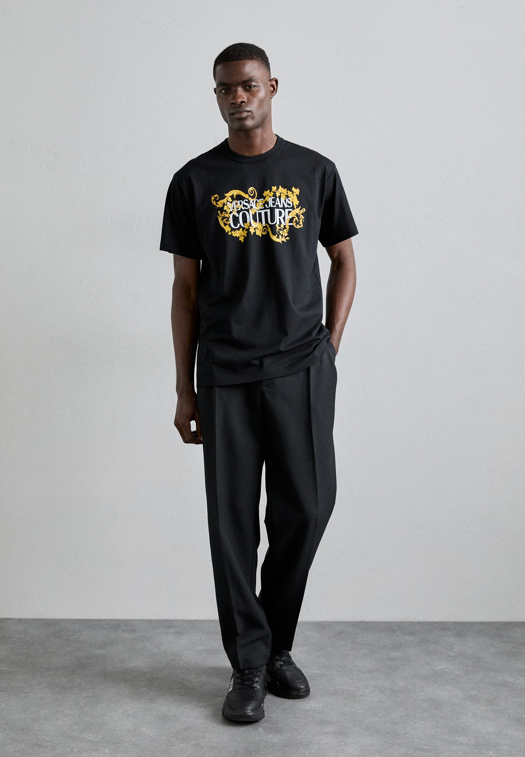 Versace Jeans Couture - T-shirt z nadrukiem/czarny - Zalando.pl