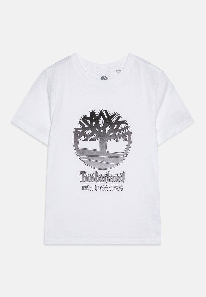 Timberland SHORT SLEEVES TEE - T-Shirt print - white/black