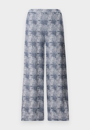 Emporio Armani TROUSER - Housut - white/blue