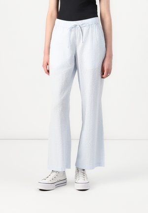 SEER SUCKER PULL ON - Pantaloni - light blue/white