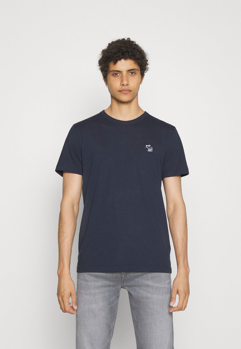 Abercrombie & Fitch ELEVATED ICON CREW TShirt basic dark blue/blau