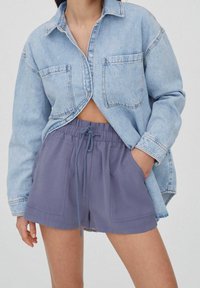 PULL&BEAR Shorts - mottled light blue