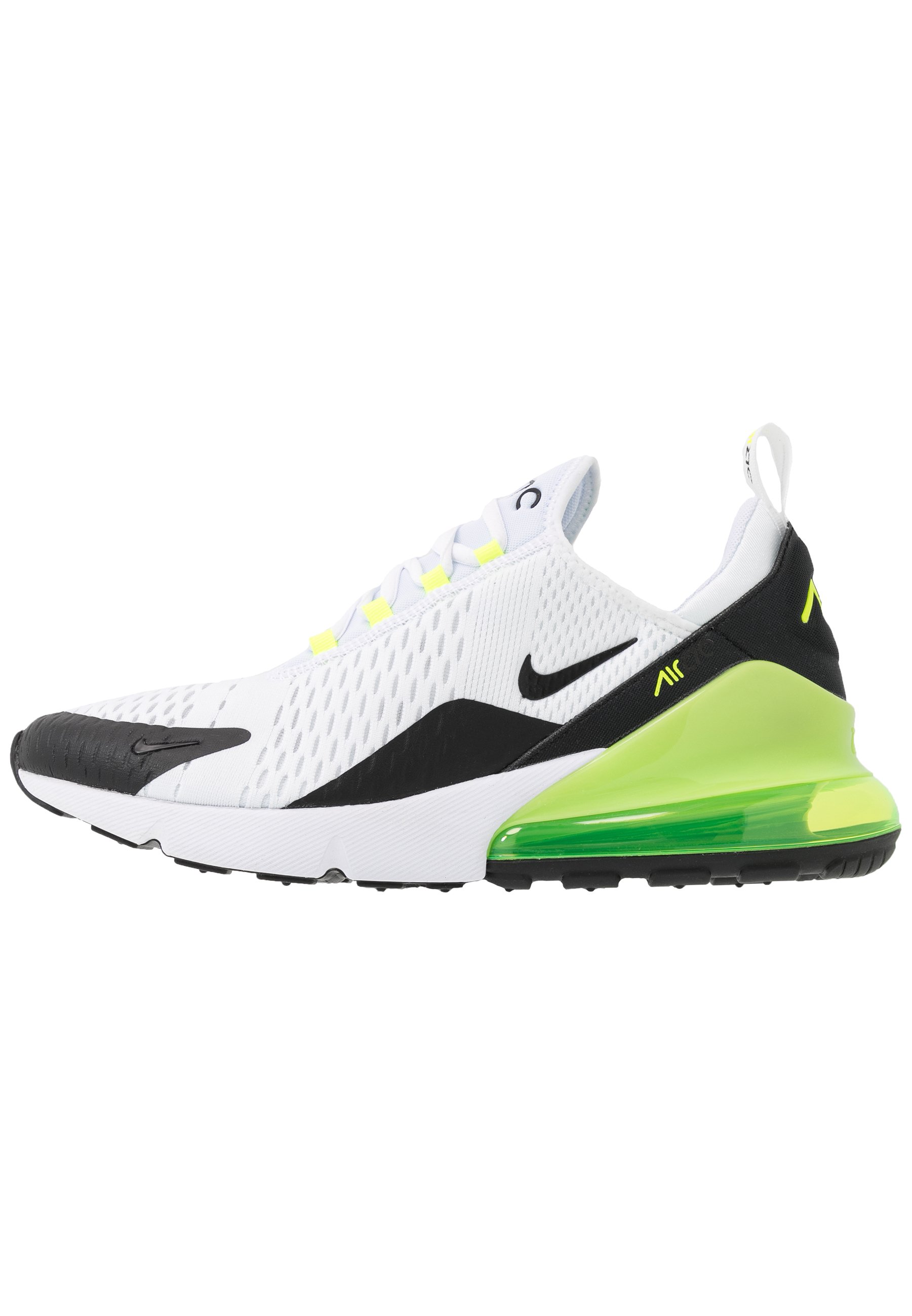 Nike AIR MAX ESS Trainers white/black/volt/white - Zalando.co.uk