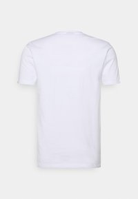 White short-sleeve t-shirt made from cotton. Classic crew neck design with a smooth texture, featuring no visible logos or patterns.