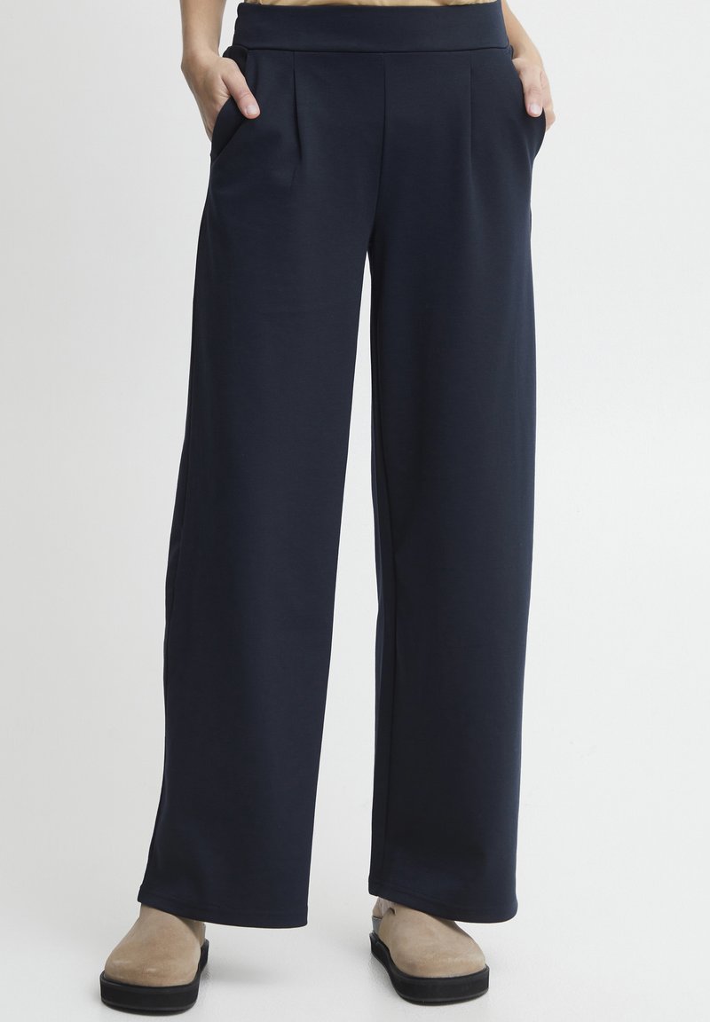 ICHI - LONG WIDE - Pantalon classique - total eclipse, Agrandir