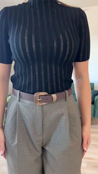 Even&Odd LEATHER - Cinturón - dark brown