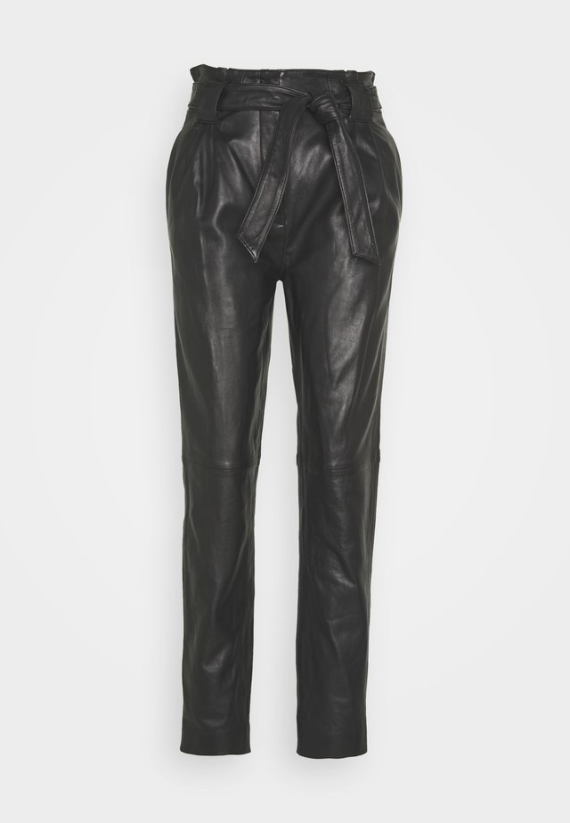 SAGO TROUSERS - Pantalón de cuero - black
