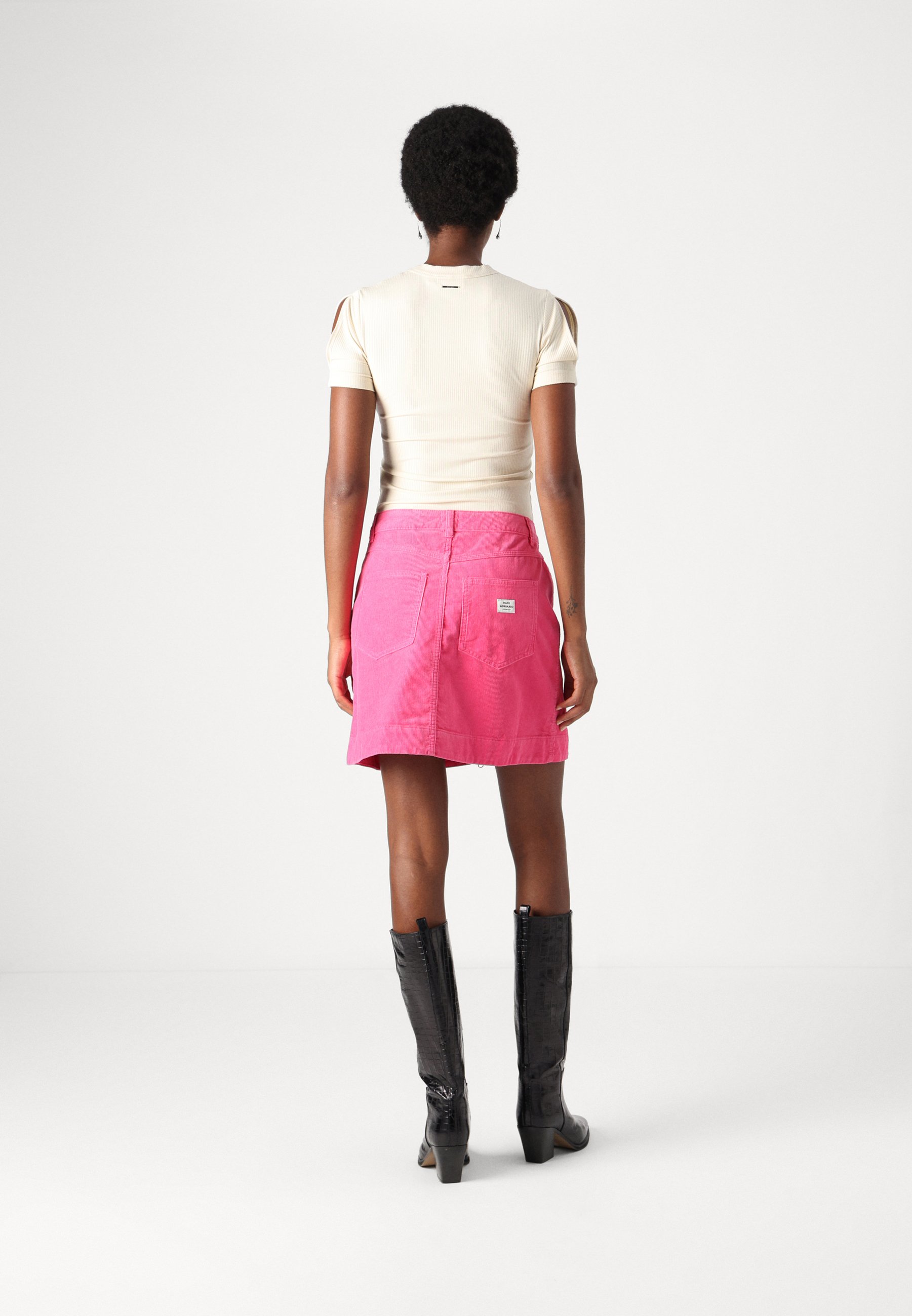 Mads Nørgaard MINI RIVA SKIRT - Mini skirt - carmine rose
