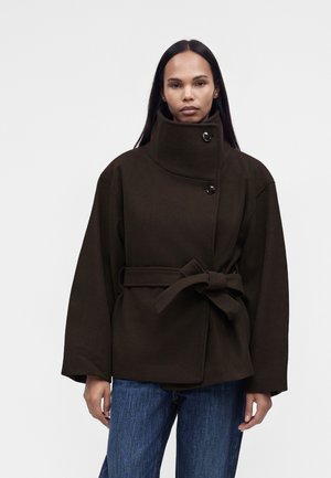 Gina Tricot Petite, HIGH NECK JACKET - Леко яке - dark green