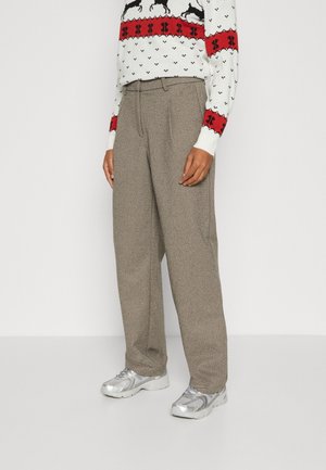 Pantalon classique - mottled light grey