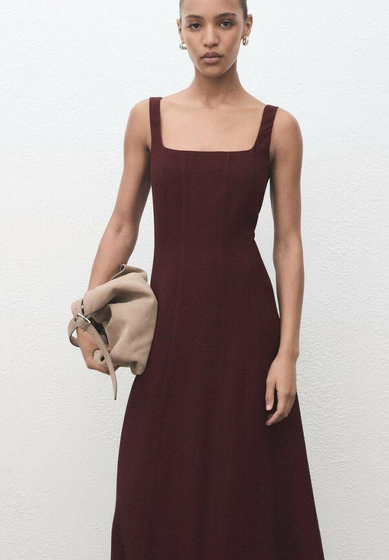 princess polly baby blue dress New Look Burgundy Velvet Lace Insert Midi Dress