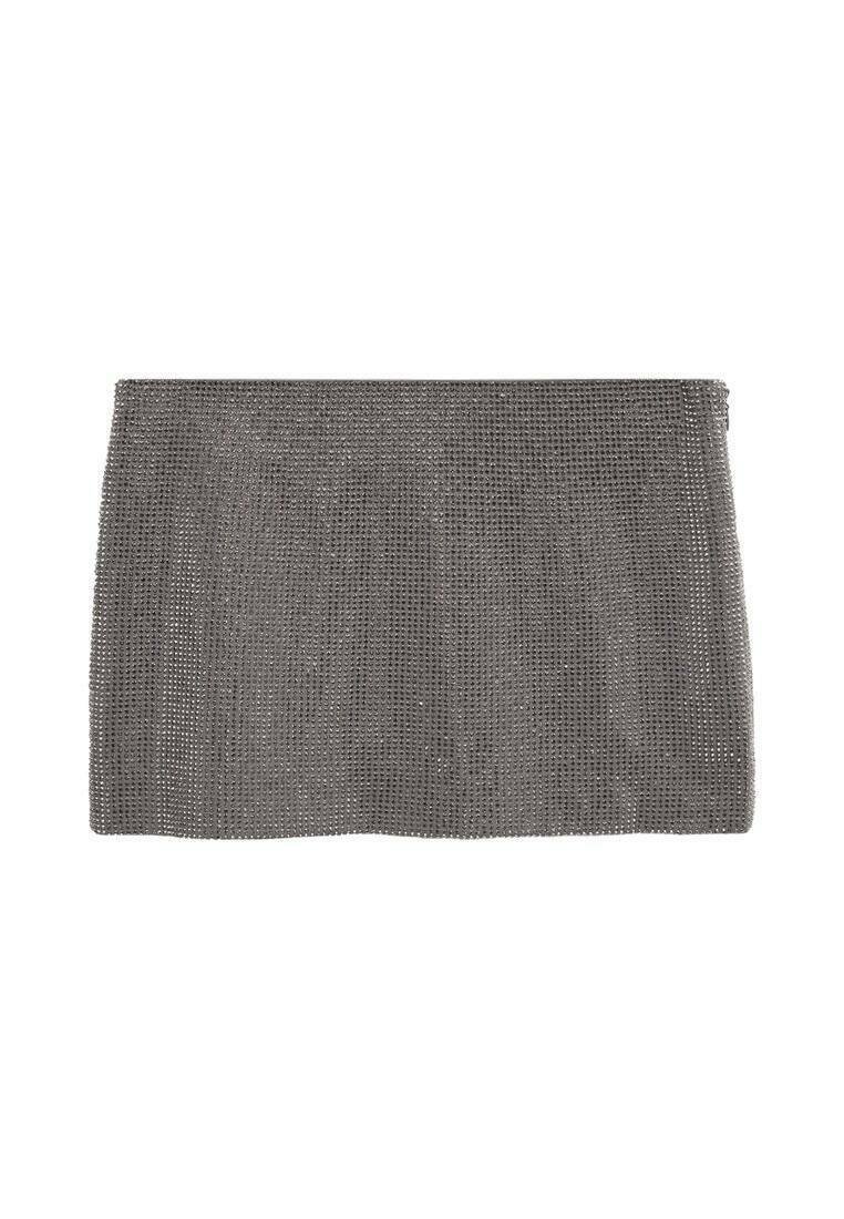 Mango Minirok zilverkleurig