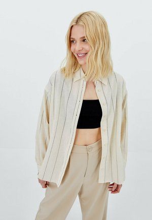 Button-down blouse - beige