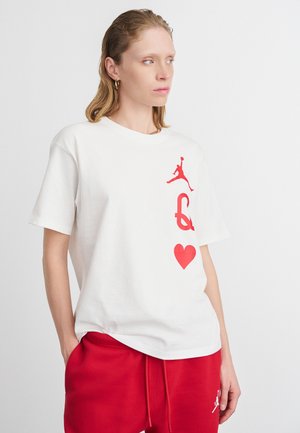 TEE - Tricou cu imprimeu - white/gym red