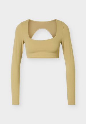 Nike Performance, W NK DF ZENVY LS BRA LS SNL - Μπλούζα με μακριά μανίκια - parachute beige/white
