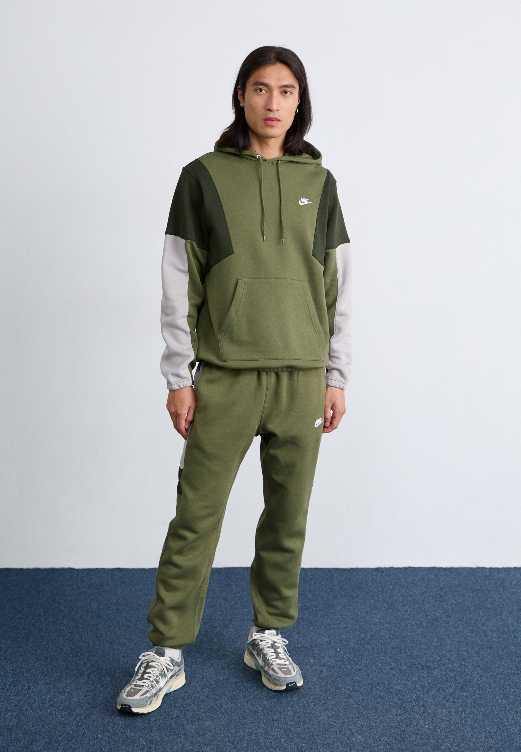 nike air grey and green tracksuit