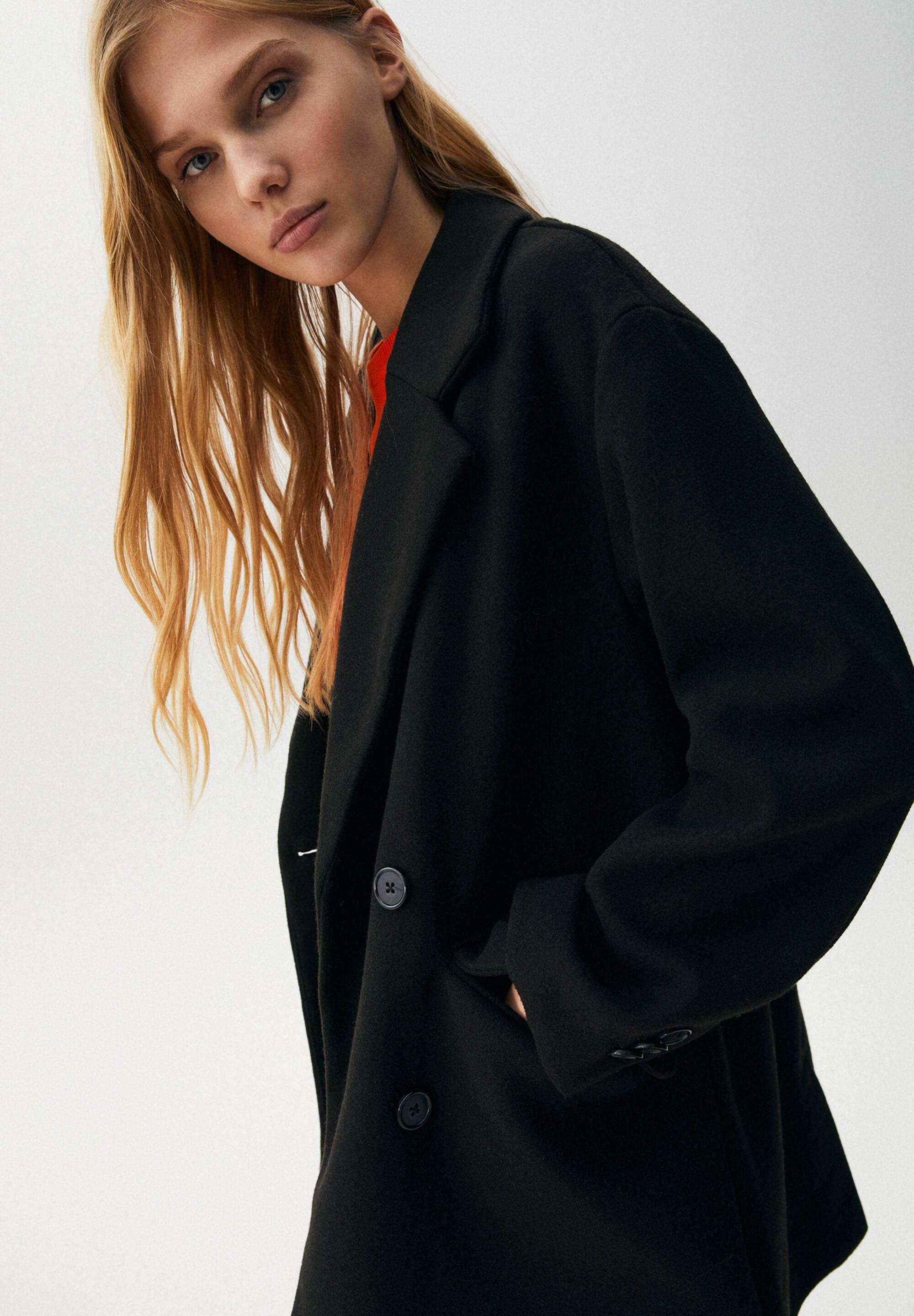 pull and bear black coat
