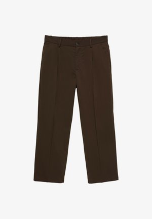 PULL&BEAR, WIDE-LEG - SMART TROUSERS - Stoffhose - dark brown