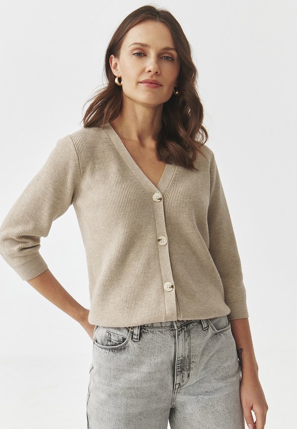 LUMI - Strickjacke - beige melange