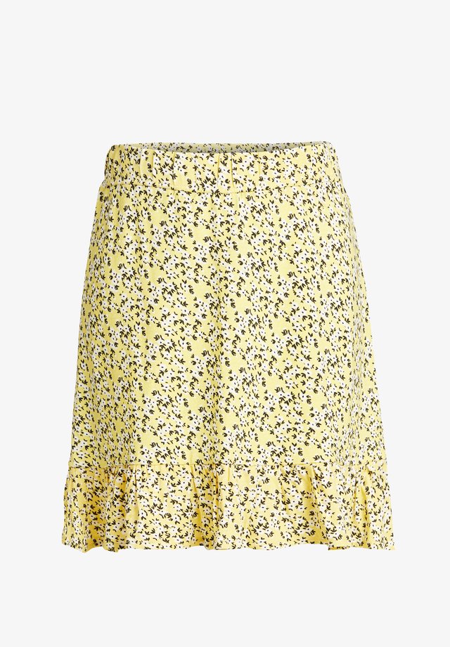 MET BLOEMENDESSIN - A-linjainen hame - light yellow