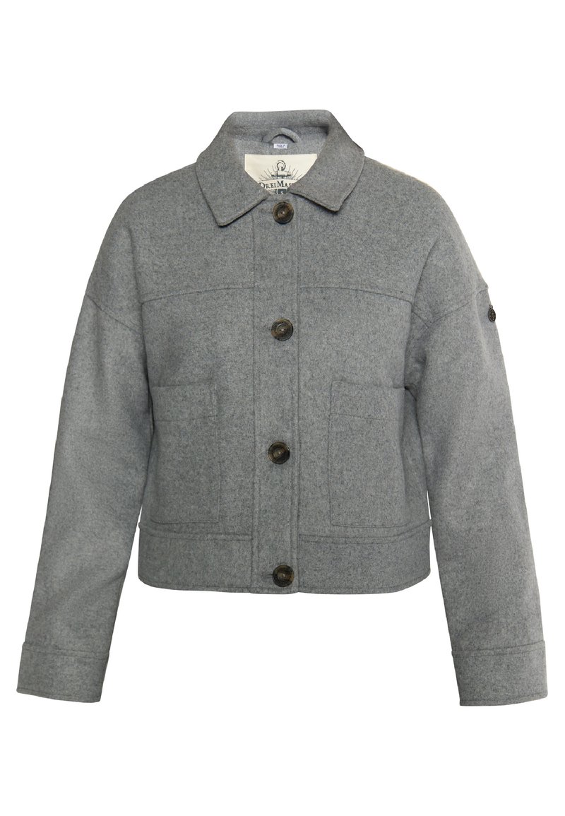 dreimaster Lichte jas grijs gemêleerd
