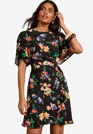 Love & Roses Maxi šaty - black floral