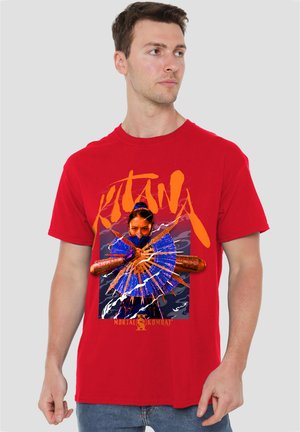 Warner Brothers, MORTAL KOMBAT 2 KITANA FANS - Print T-shirt - red
