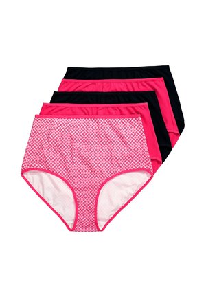 5ER-PACK MUSTER EINFARBIG HIGH WAIST - Trosor - magenta