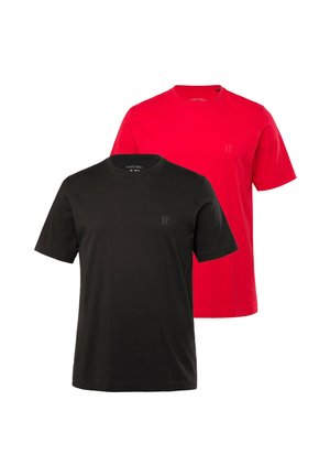 GROSSE GRÖSSEN BIS IM DOPPELPACK AUS REINER QUALITÄT RUNDHALS BEQUEME PASSFORM - T-Shirt basic - chili red