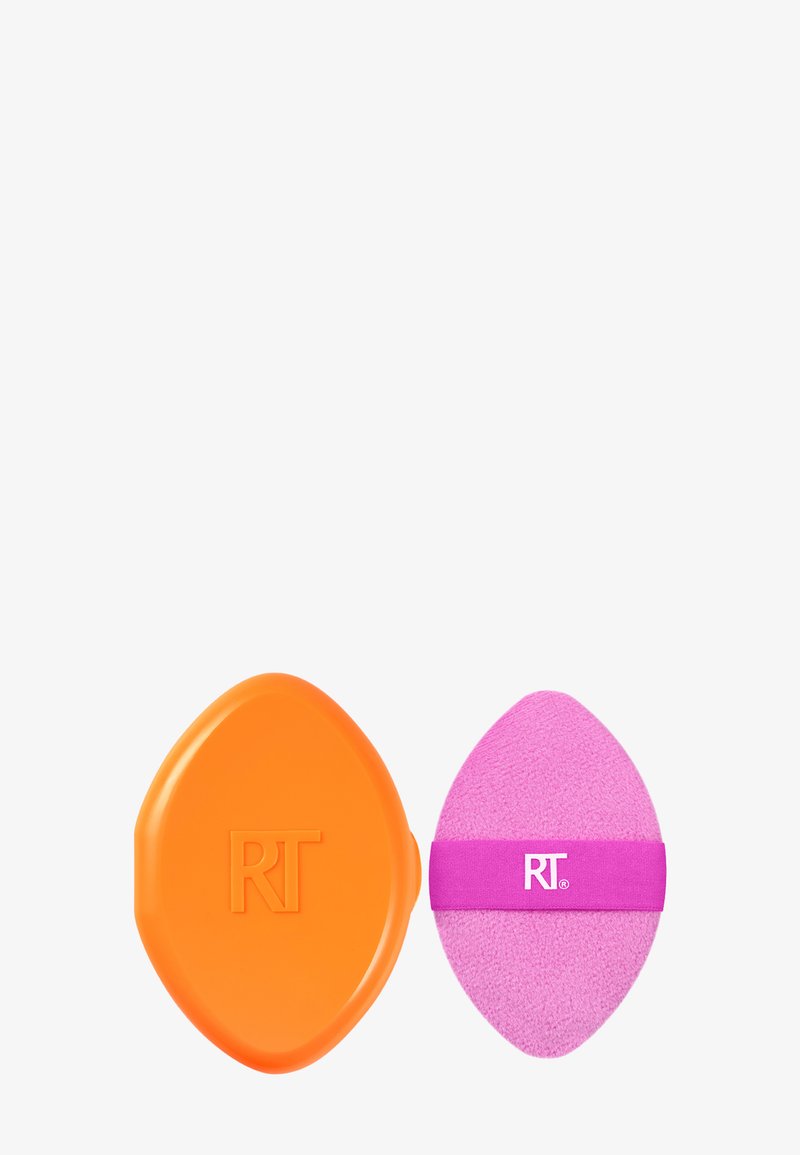 Real Techniques - MIRACLE 2-IN-1 POWDER PUFF + TRAVEL CASE - Beautyblender et éponge à maquillage, Agrandir