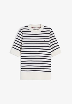 Tommy Hilfiger, FINE - Tričko s potlačou - ivory petal/dark navy breton