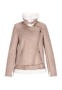 Kunstlederjacke - taupe