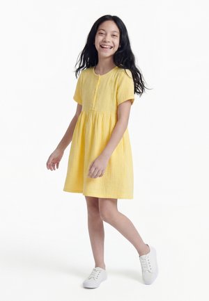 Friboo Vestido camisero - light yellow