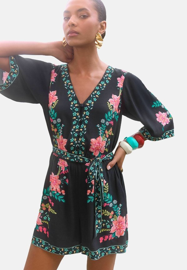 REGULAR FIT - I PRINTED KIMONO SLEEVE BELTED PLAYSUIT - Jumpsuit