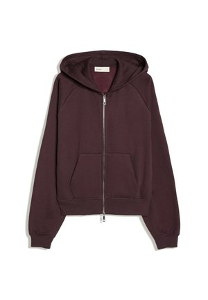 Bershka, ZIP-UP PLUSH HOODED JACKET - Sweatjakke - mauve