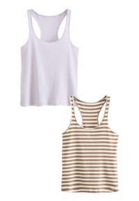 MULTI STRIPE RIBBED 2 PACK  - REGULAR FIT - Tops - lilac purple