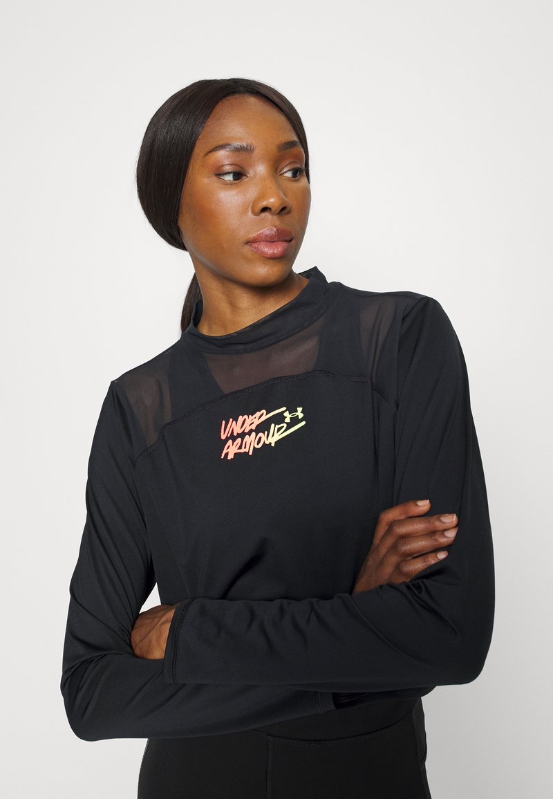 Damen Sportbekleidung | Under Armour CROP MOCKNECK Langarmshirt black/black/schwarz - WJ03160 Damen Sportbekleidung | Under Armour CROP MOCKNECK Langarmshirt black/black/schwarz - WJ03160