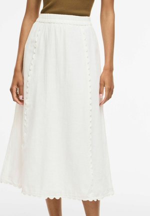 VILA MIDIROCK VIMINDY HIGH WAIST - sukňa v tvare A - snow white