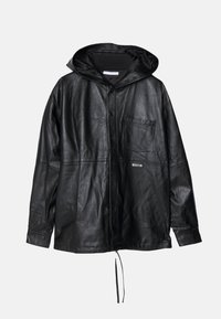 HOODIE PAPERY - Usnjena jakna - black