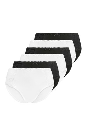 6 PACK - Slip - schwarz + weiß