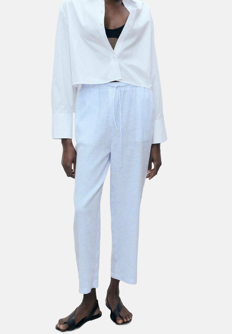 Mango LINEN - Pantalon classique - light blue