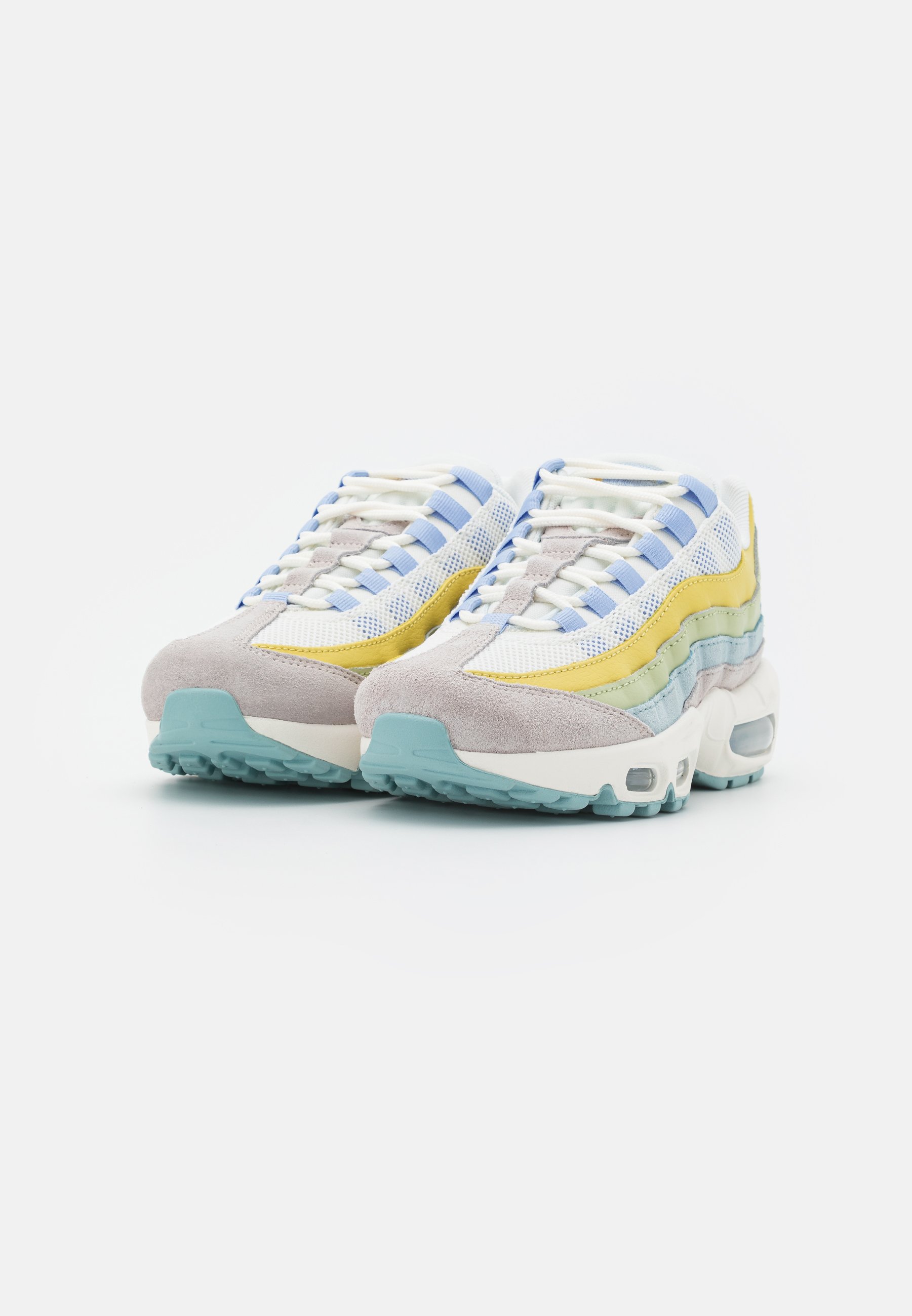 nike air max 95 tm trainers in white and orange
