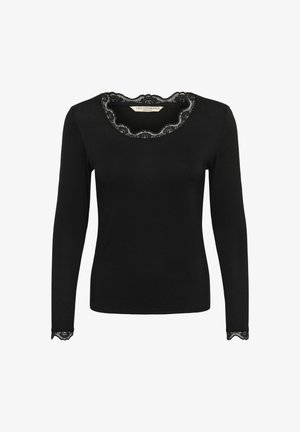 Love Copenhagen, LCTIA BASIC DETAIL LONG SLEEVE - Longsleeve - pitch black