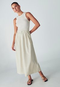 WILLA MIMIE MIDI - Plisovaná sukně - natural