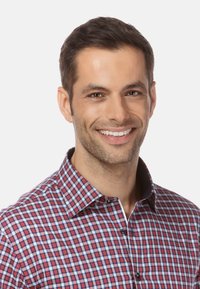 Vincenzo Boretti TAILLIERT BÜGELFREI Hemd weinrot/dunkelrot