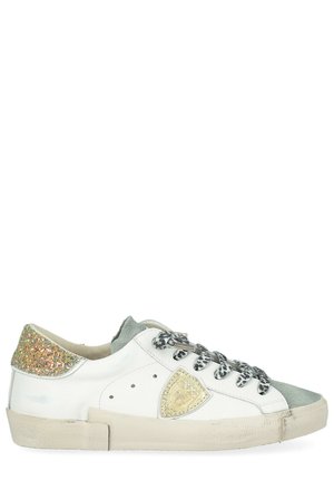 CON GLITTER - Baskets basses - bianco