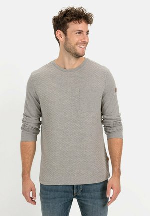 MIT BRUSTTASCHE - Strickpullover - stone grey